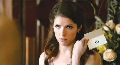  ?? Associated Press photos ?? This image released by Fox Searchligh­t Pictures shows Anna Kendrick in a scene from “Table 19.”