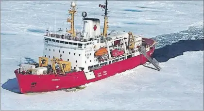  ?? JULIE COLLINS/CAPE BRETON POST ?? Ice in the Cabot Strait has resulted in delays for Marine Atlantic’s ferry service between North Sydney and Port aux Basques.