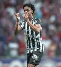  ?? PEDRO SOUZA/ ATLÉTICO-MG ?? Keno festeja um dos gols marcados na Fonte Nova