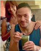  ??  ?? Joseph Parker prepares to digest a detox drink prepared by Kevin Barry’s wife, Tanya.