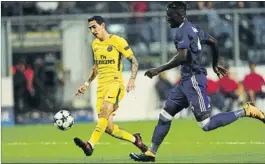  ?? FOTO: GETTY ?? Ángel di María, durante el partido entre el PSG y el Anderlecht en Champions