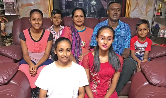  ?? Photo: Laisa Lui ?? The Ali family at their home in Seaqaqa, Macuata on June 24, 2020. From left, back, Zakirah Bano, Shayaan Ali, Nazia Bano, Shaan Ali and Shahaan Ali. From left, front, Zeba Naaz Bano and Zakiyah Bano.