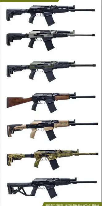  ??  ?? 阿姆森公司官网上展示­的多种版本的RS-S1霰弹枪