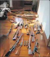  ?? San Diego city attorney’s office ?? AUTHORITIE­S found an AR-15 along with dozens of other rif les, handguns and explosives at the home of a San Diego man charged with attempted murder.