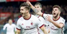  ??  ?? Impresa Il Milan dovrà affidarsi ai gol dei suoi attaccanti. Qui André Silva e Cutrone, per provare a ribaltare lo 0-2 di San Siro con l’arsenal (Lapresse)