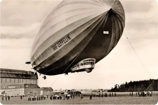  ??  ?? Graf Zeppelin - the first airship flight