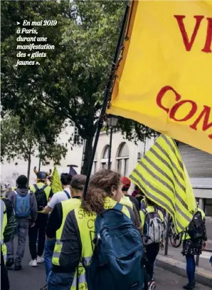  ??  ?? En mai 2019 à Paris, durant une manifestat­ion des « gilets jaunes ».