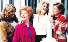  ?? THE ASSOCIATED PRESS ?? Fans are mourning Charlotte Rae, second from left, following news of her death on Sunday. The actress is seen with her Facts of Life co-stars Kim Fields, left, Lisa Whelchel and Mindy Cohn.