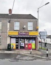  ??  ?? The robbery happened at Bryncethin Stores on Blackmill Road in Bridgend