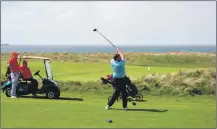  ?? ?? There were some great conditions for the 155 golfers competing at the Kilchoman Islay Open.