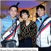  ??  ?? Bruce Tong, Gladys Li and Chris Tong