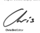  ?? Chris Bird Editor ??