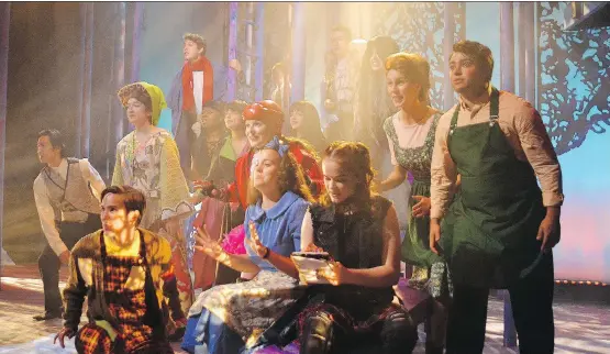  ?? STORYBOOK THEATRE ?? The cast of StoryBook Theatre’s Into the Woods features 36 young performers who alternate between acting and taking on behind-the-scenes jobs during the play’s run.