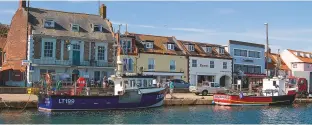  ??  ?? Wells Harbour is still home to a fishing fleet of 14 boats and five angling boats which operate from the main quay