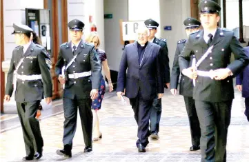  ??  ?? File photo shows archbishop of Santiago, Ricardo Ezzati arrives at the supreme court building in Santiago city, Chile. — Reuters photo