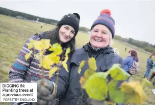  ?? FORESTRY ENGLAND ?? DIGGING IN: Planting trees at a previous event