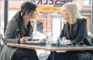  ?? BARRY WETCHER/WARNER BROS. VIA AP ?? This image released by Warner Bros. shows Sandra Bullock, left, and Cate Blanchett in a scene from “Ocean’s 8.”