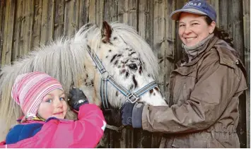  ?? Foto: Sabine Maurer, dpa ?? In der Reitschule lernt die fünfjährig­e Lina von Kathrin Steinmeier nicht nur, wie man im Sattel sitzt, sondern zum Beispiel auch, wie man das Fell richtig striegelt.