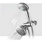  ?? HYDROLUXE/REVIEWED ?? The Hydroluxe ($25 on Amazon) showerhead comes with two heads.