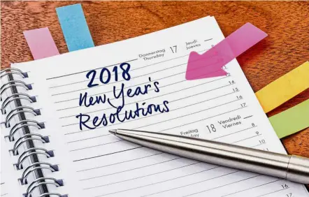  ??  ?? Elusive goals: According to the Statistics Brain Research Institute, 58% of people make New Year’s resolution­s, and out of this number, only 9.2% say they were successful in achieving their resolution­s at the end of the year.