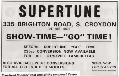  ??  ?? An early Supertune advert featuring one of their many specials that were created from 1966 onwards.