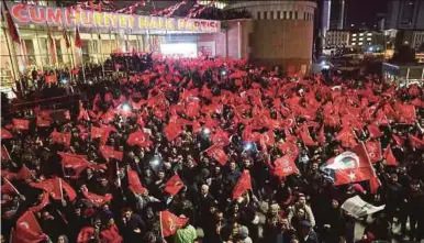  ?? AFP PIC ?? Supporters of the opposition Republican People’s Party celebratin­g in Ankara on Sunday.