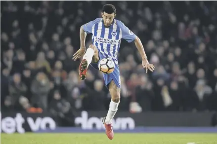  ??  ?? 2 New Rangers centre-back Connor Goldson in action for his previous club Brighton in an FA Cup tie against Crystal Palace.
