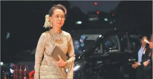  ?? CEDOC PERFIL ?? NOBEL. De la paz, Aung San Suu Kyi, autorizó la persecució­n de la minoría musulmana.