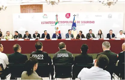  ?? ESPECIAL ?? Ayer se llevó a cabo la reunión para anunciar las acciones en materia de seguridad