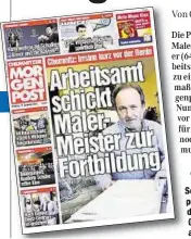  ??  ?? So berichtete die Morgenpost am 17. Dezember über den Streit von Malermeist­er Gallmeier mit der Arbeitsage­ntur Chemnitz.