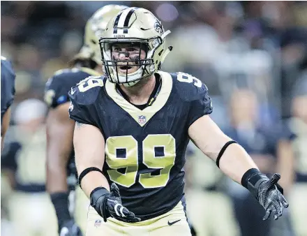  ?? — GETTY IMAGES FILES ?? Linebacker Adam Bighill’s ‘journey shall continue elsewhere’ after the former B.C. Lions star was cut by the NFL’s New Orleans Saints after one season in the Big Easy.