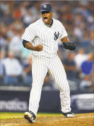  ?? Mike Stobe / Getty Images ?? Yankees pitcher Luis Severino will start Wednesday’s AL wild-card game against the Athletics in New York.