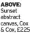  ?? ?? ABOVE: Sunset abstract canvas, Cox & Cox, £225