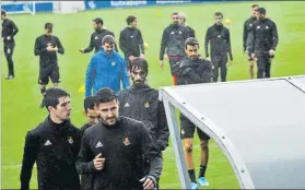  ?? FOTO: UNCITI ?? Los jugadores de la Real preparan desde hoy el partido del viernes