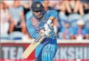  ?? REUTERS ?? MS Dhoni in action against England in second T20