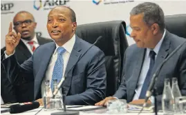  ?? /Alon Skuy (See Page 2) ?? Unrelated: None of the renewable energy projects linked to African Rainbow Energy &amp; Power was received directly from government, group chair Patrice Motsepe said on Monday at a media briefing in Sandton with CEO Brian Dames on independen­t power producers.