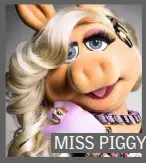  ??  ?? MISS PIGGY Aine dressed in Miss Piggy style for the Zoom interview... but no one else did