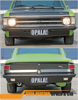  ??  ?? Em 1974, o Opala SS-4 foi lançado com para-choque pintado em preto-fosco, uma forma de garantir um visual mais esportivo ao modelo