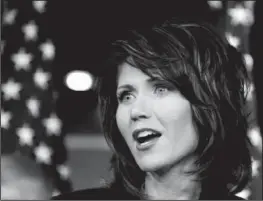  ??  ?? RENEWAL: In this Nov. 18, 2010 photo, then- Rep.- elect Kristi Noem, R- S. D. speaks during a Republican news conference on Capitol Hill in Washington. House Republican­s determined to show women voters that they have their interests at heart on...