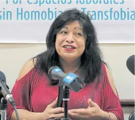  ?? EFE ?? Líder. Sacayán impulsó la ley de cupo laboral para personas trans.