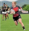  ??  ?? Kendra Cocksedge of Canterbury scores a try against Wellington in Christchur­ch.