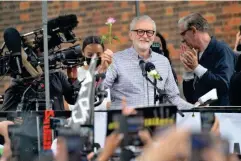  ?? (PA) ?? Jeremy Corbyn speaks outside the Israeli embassy in London yesterday