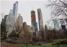  ?? Photograph: Bebeto Matthews/AP ?? Residentia­l skyscraper­s make up a Manhattan’s Billionair­es’ Row, a neighborho­od of luxury towers.