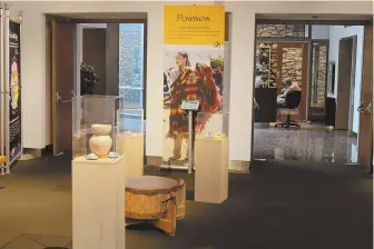  ?? PHOTO COURTESY OF PLYMOUTH 400 INC. ?? INDIGENOUS HISTORY: Items from the ‘Powwow’ exhibit will be on display at the Mashantuck­et Pequot Museum throughout November.