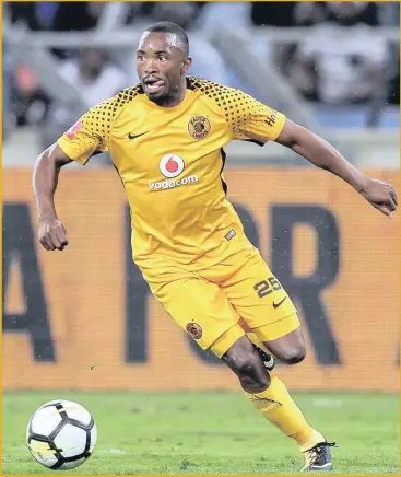  ??  ?? Bernard Parker of Kaizer Chiefs is expected to be a key figure in this afternoon’s Soweto derby.