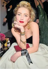  ??  ?? Amber Heard at the awards after-party on Sunday