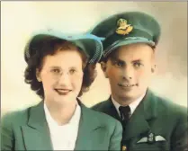  ??  ?? Twenty days after his 1943 wedding in Manitoba, RCAF pilot Cliff Ridge was off to the wars, never to be seen by his bride Ollie again.