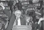  ?? PATRICK SEMANSKY/AP ?? Vermont Sen. Bernie Sanders mounted a strong but unsuccessf­ul challenge against the Democratic establishm­ent in 2016.