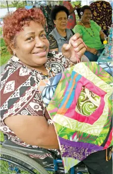  ?? Photo: Ronald Kumar ?? Akanisi Latu with some of her products during the Open Market Day at Ratu Sukuna Park on August 7, 2020.