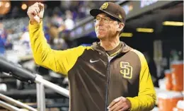  ?? K.C. ALFRED U-T ?? Padres manager Bob Melvin led Padres to NLCS his first year. He has even more star talent in 2023, yet several areas need to be addressed during spring training.